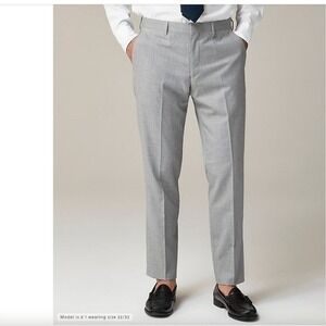 NWOT Ludlow Slim Fit Suit Pants in Italian Wool Gray Size 36 x 32 FLAWED